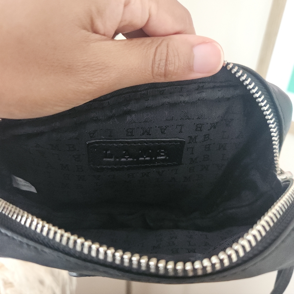 🔥SOLD🔥 L.A.M.B. Leather Mini Black Hand Pouch - Picture 7 of 10